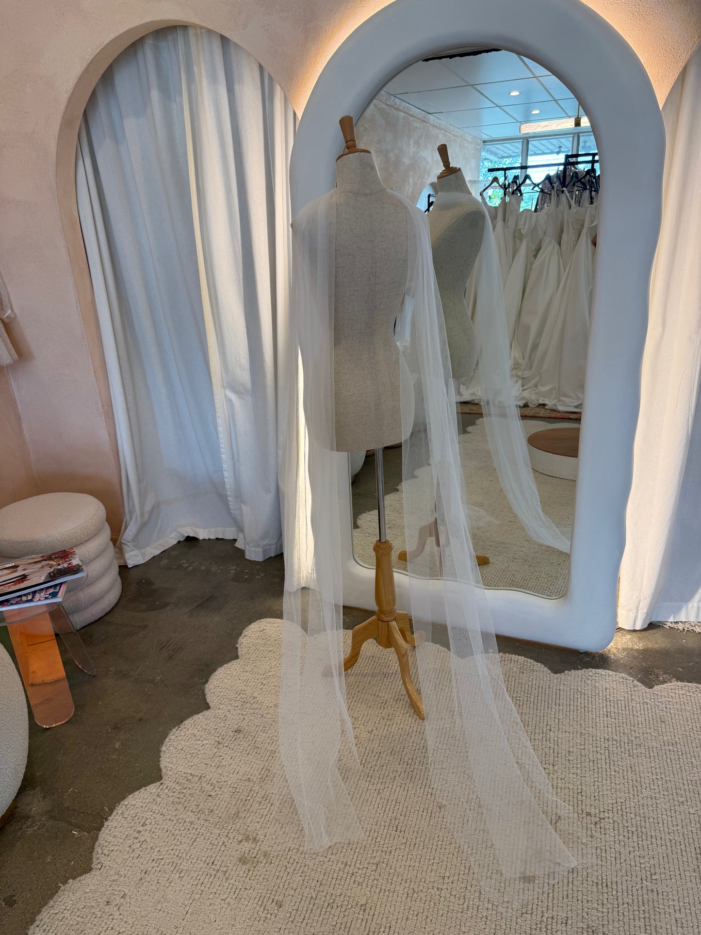 Tulle Raw Edge Scarf
