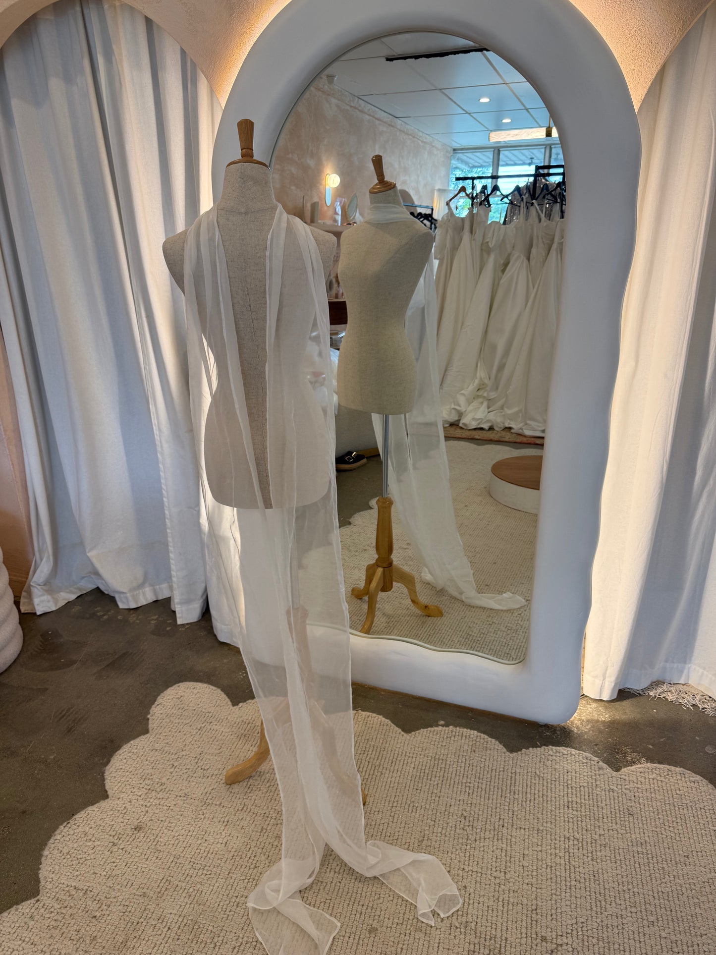 Silk Organza Tulle Neck Scarf