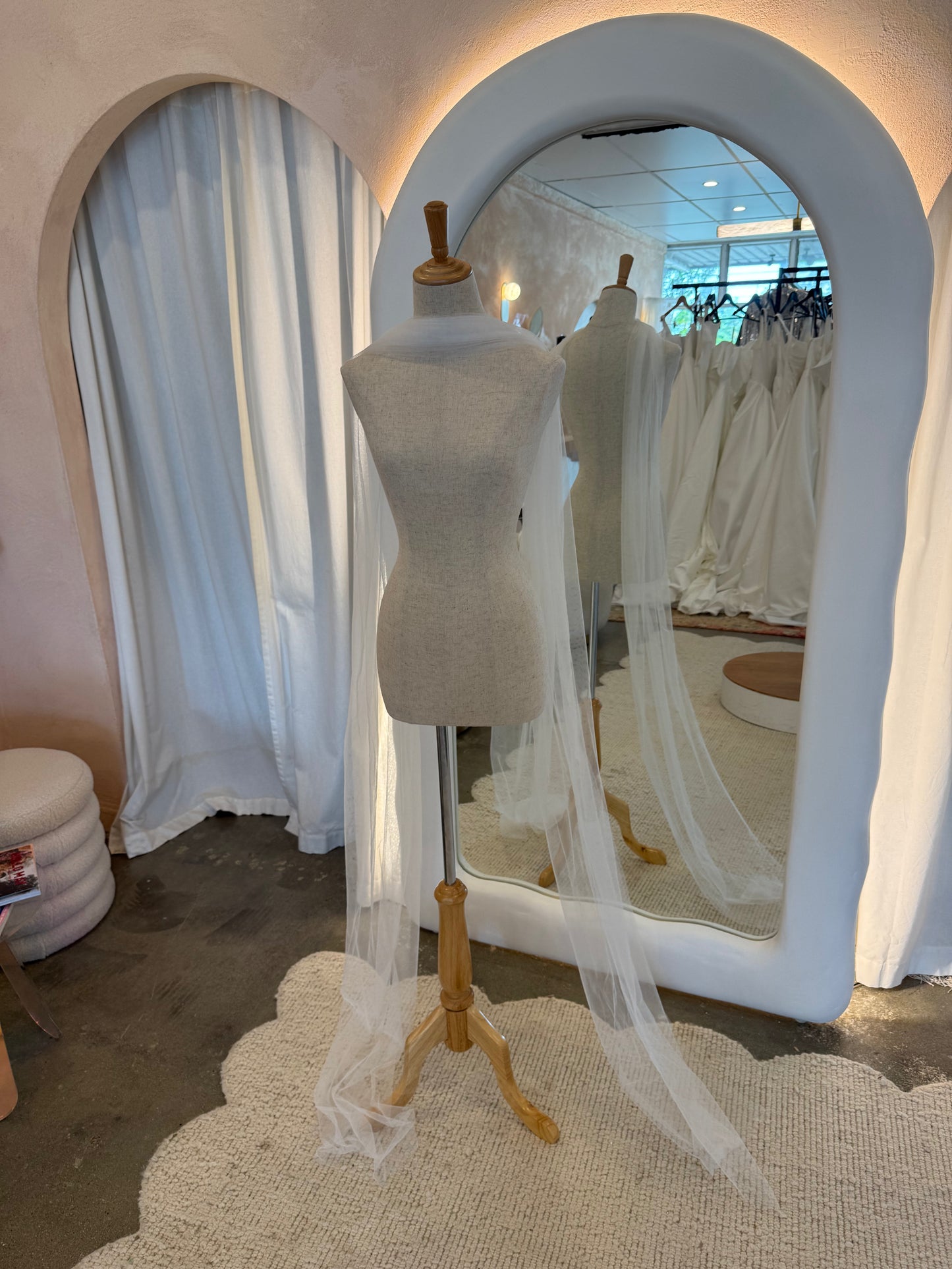 Tulle Raw Edge Scarf